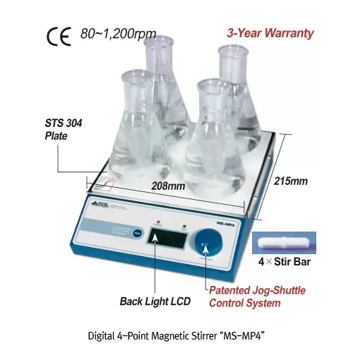 Máy khuấy từ đa điểm kỹ thuật số MS-MP8 DH.WMS03038 1
