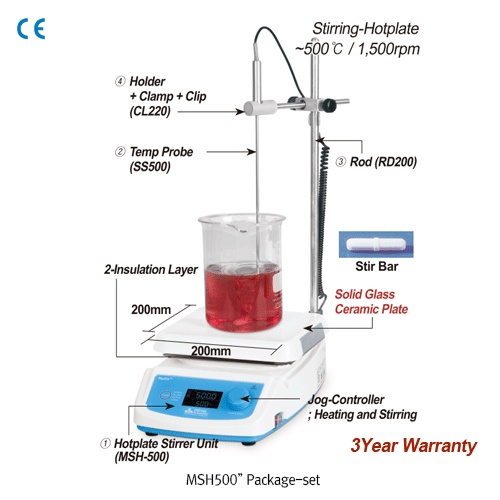 Máy khuấy từ gia nhiệt, nhiệt độ cao 500℃ “MaXtirTM MSH500” DH.WMH01500 3